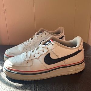 Custom red white & blue Nike Air Force 1s